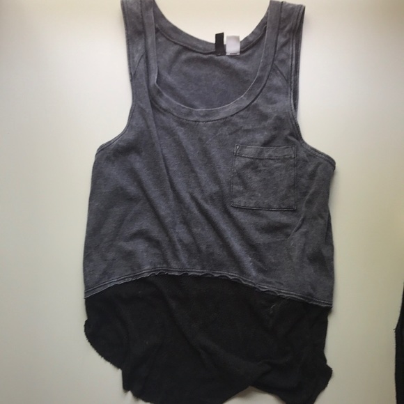 Urban Outfitters Tops - BDG grey two tone ribbed picket tank top